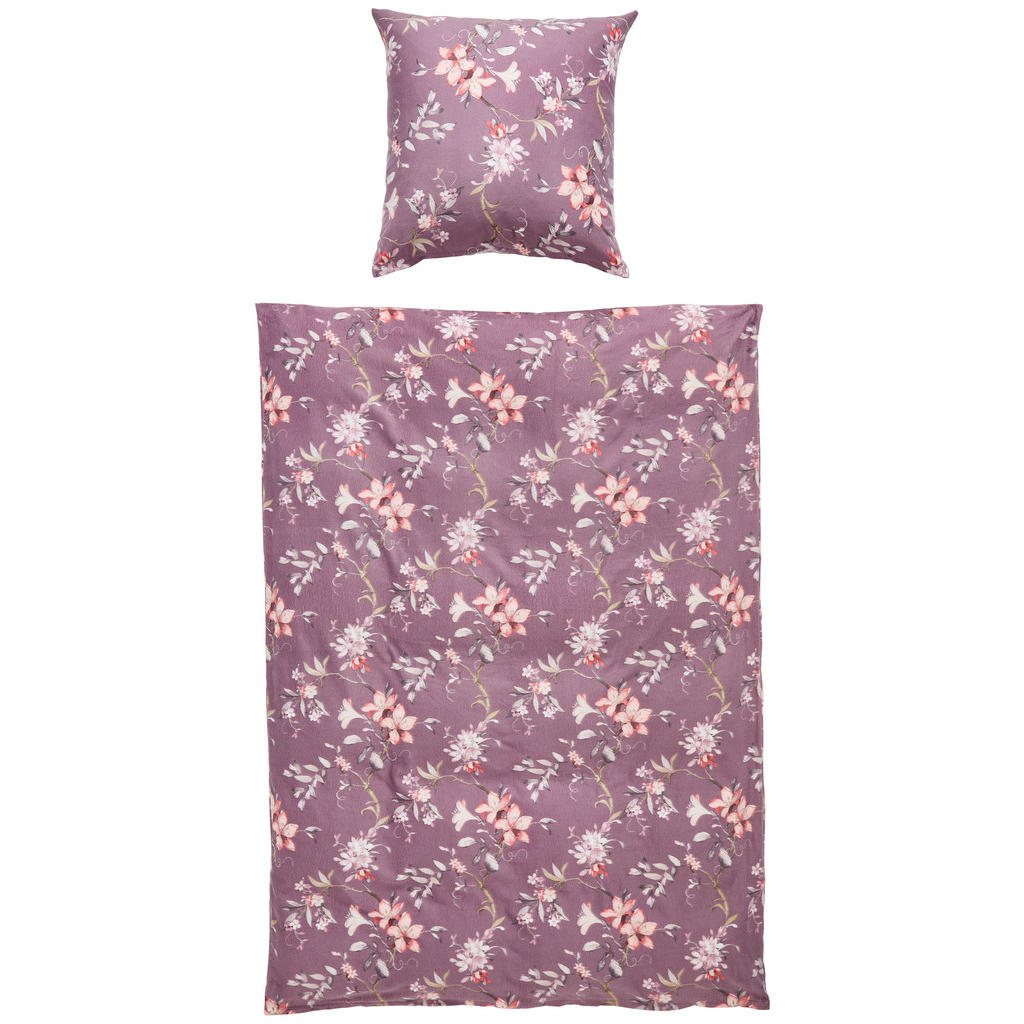 Thumbnail - Estella Bettwäsche, Mauve, Textil, Floral, 155x220 cm, Textiles Vertrauen - Oeko-Tex®, hautfreundlich, Schlaftextilien, ...