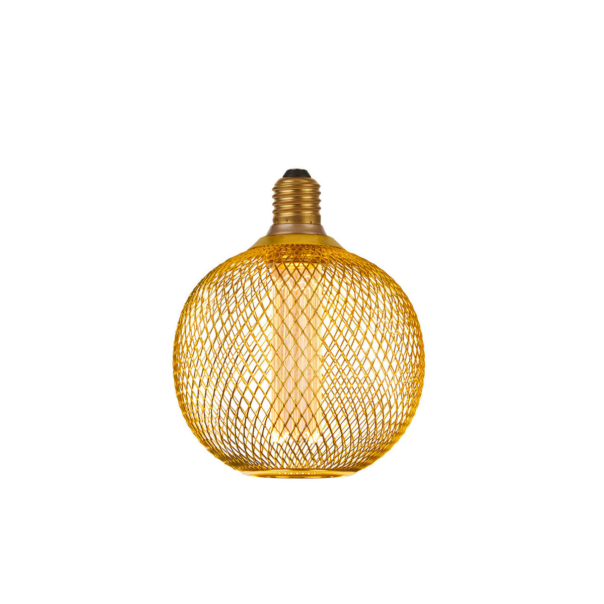 LED-LJUSKÄLLA   E27  - guldfärgad, Basics, metall/glas (12/15cm)