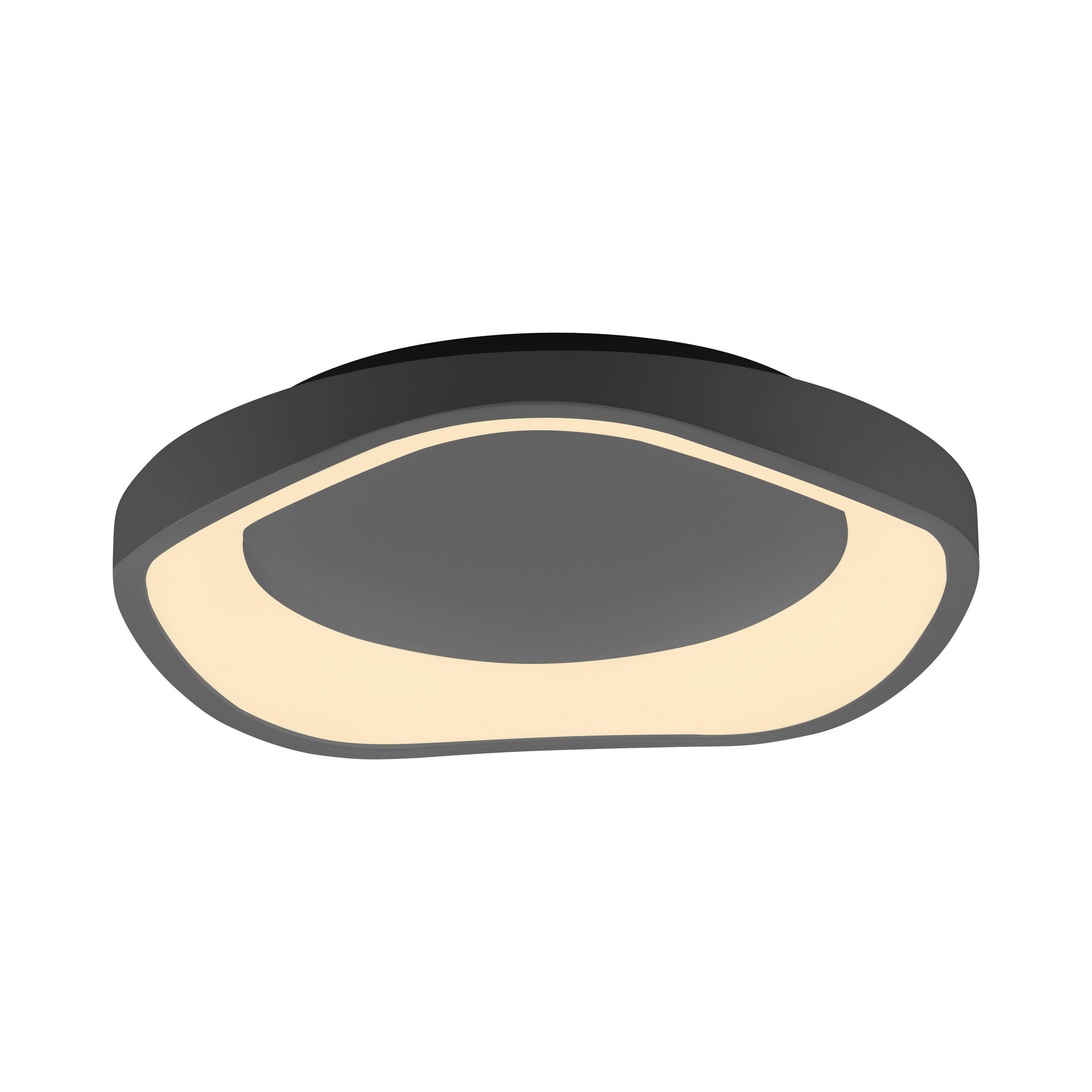 Schöner Wohnen Led-Deckenleuchte Monta Schwarz 40x7.5x40 cm