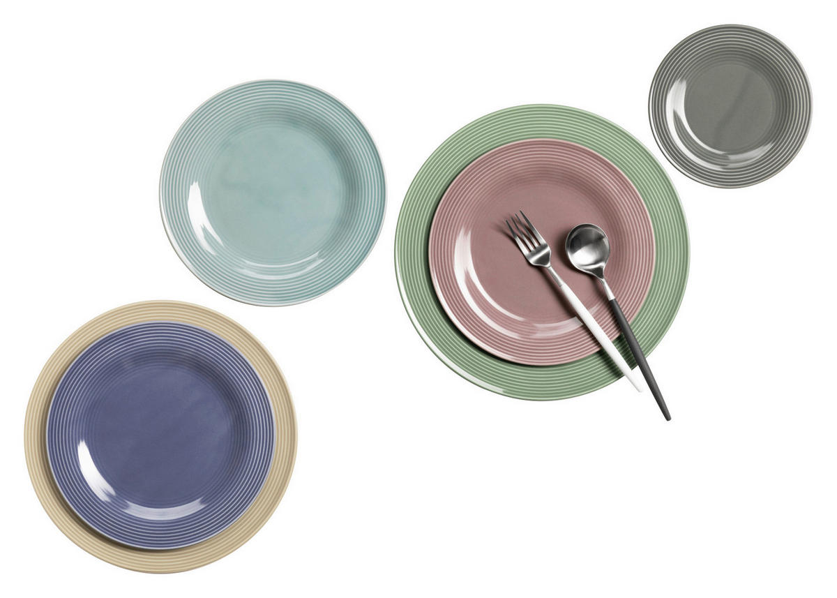 FRÜHSTÜCKSTELLER Beat  23 cm   - Blau/Flieder, KONVENTIONELL, Keramik (23cm) - Seltmann Weiden