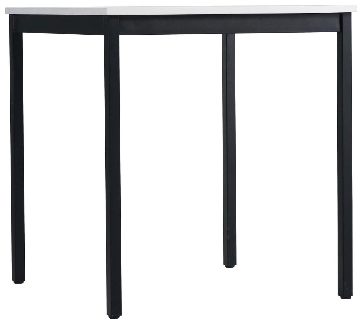 JEDILNA MIZA, črna, bela  - črna/bela, Design, kovina/leseni material (70/76/70cm) - Boxxx