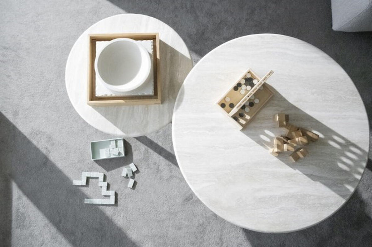 SOFFBORD i trä, sten 90/45 cm  - mörkbrun/naturfärgad, Klassisk, trä/sten (90/45cm) - Rowico