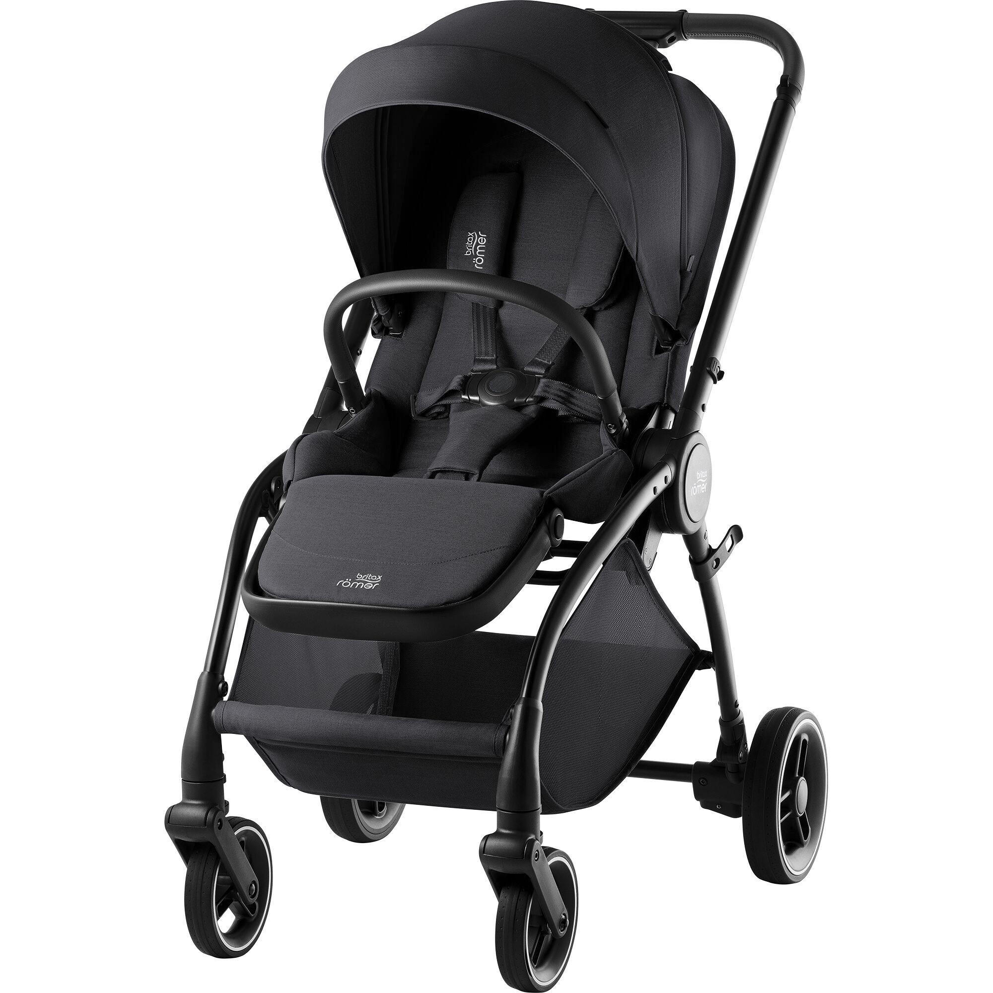 KINDERWAGEN Rio Carbon Black - Schwarz/Grau, Basics, Textil/Metall (55/120/93cm) - Britax Römer