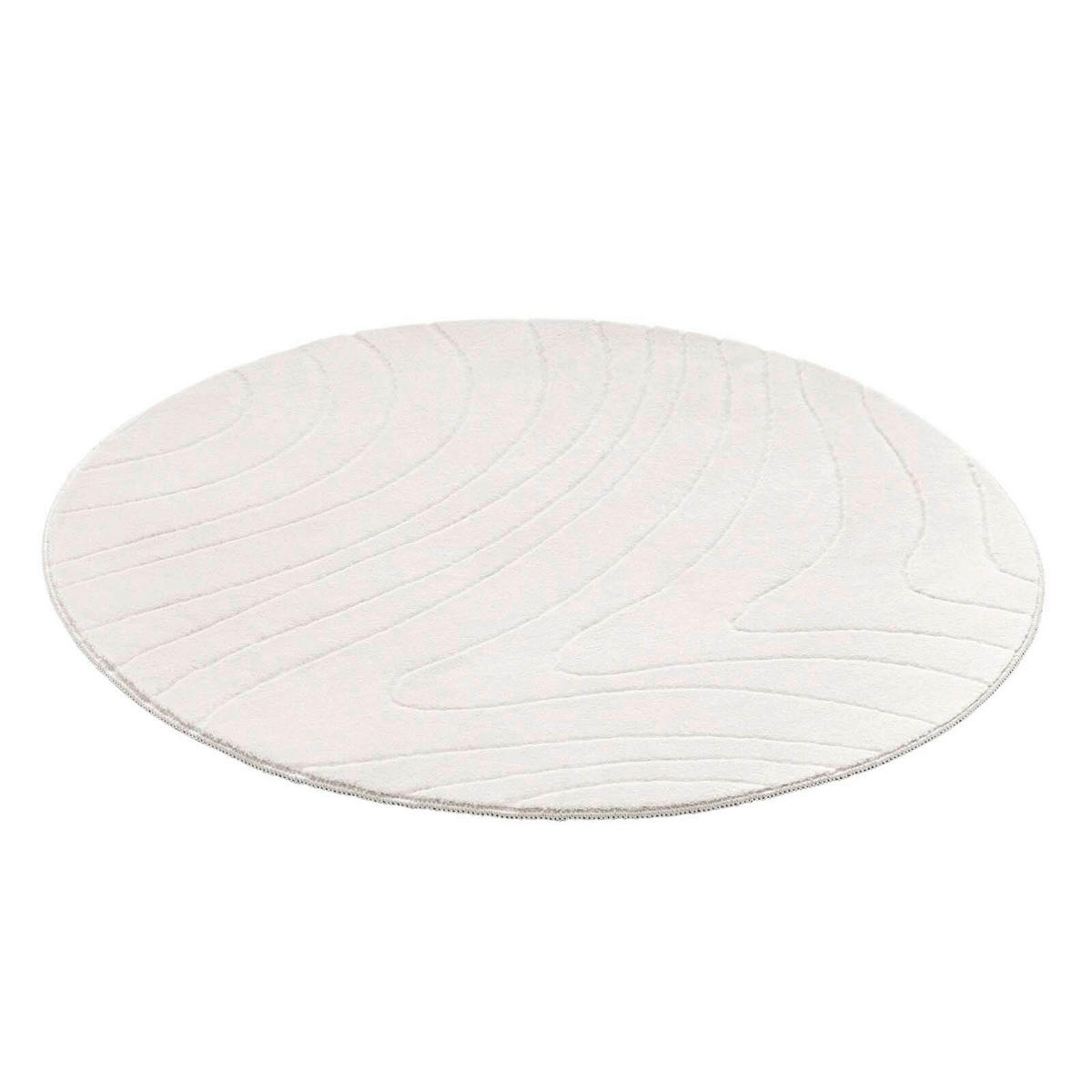 HOCHFLORTEPPICH 80 cm Stilo Creme rund  - Creme, Basics, Textil (80cm) - Novel