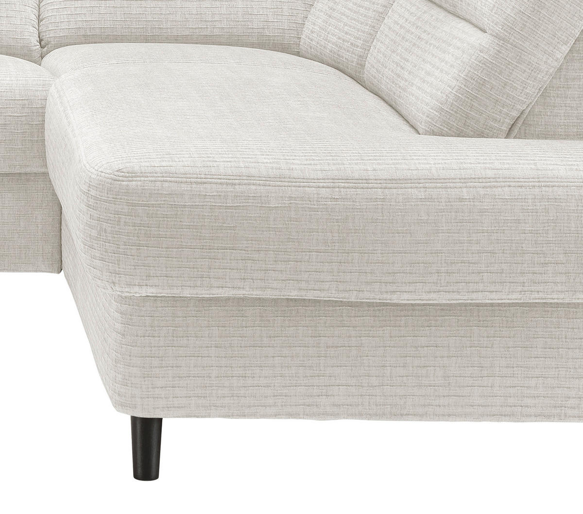 ECKSOFA in Mikrofaser Creme  - Weiss/Creme, Modern, Holz/Textil (266/190cm) - Livetastic