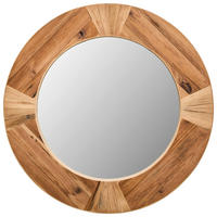 WANDSPIEGEL 60/60/3 cm  - Naturfarben, Lifestyle, Glas/Holz (60/60/3cm) - Landscape