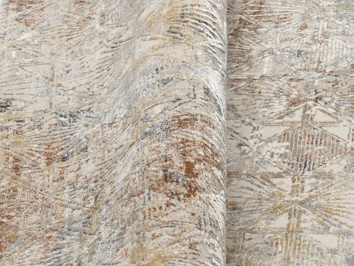 WEBTEPPICH 155/230 cm Nimara Grau, Dunkelgrau, Beige  - Dunkelgrau/Beige, Design, Textil (155/230cm) - Novel