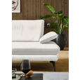 ECKSOFA in Echtleder Weiß  195/308 cm  - Schwarz/Weiß, Design, Leder/Metall (195/308cm) - Dieter Knoll