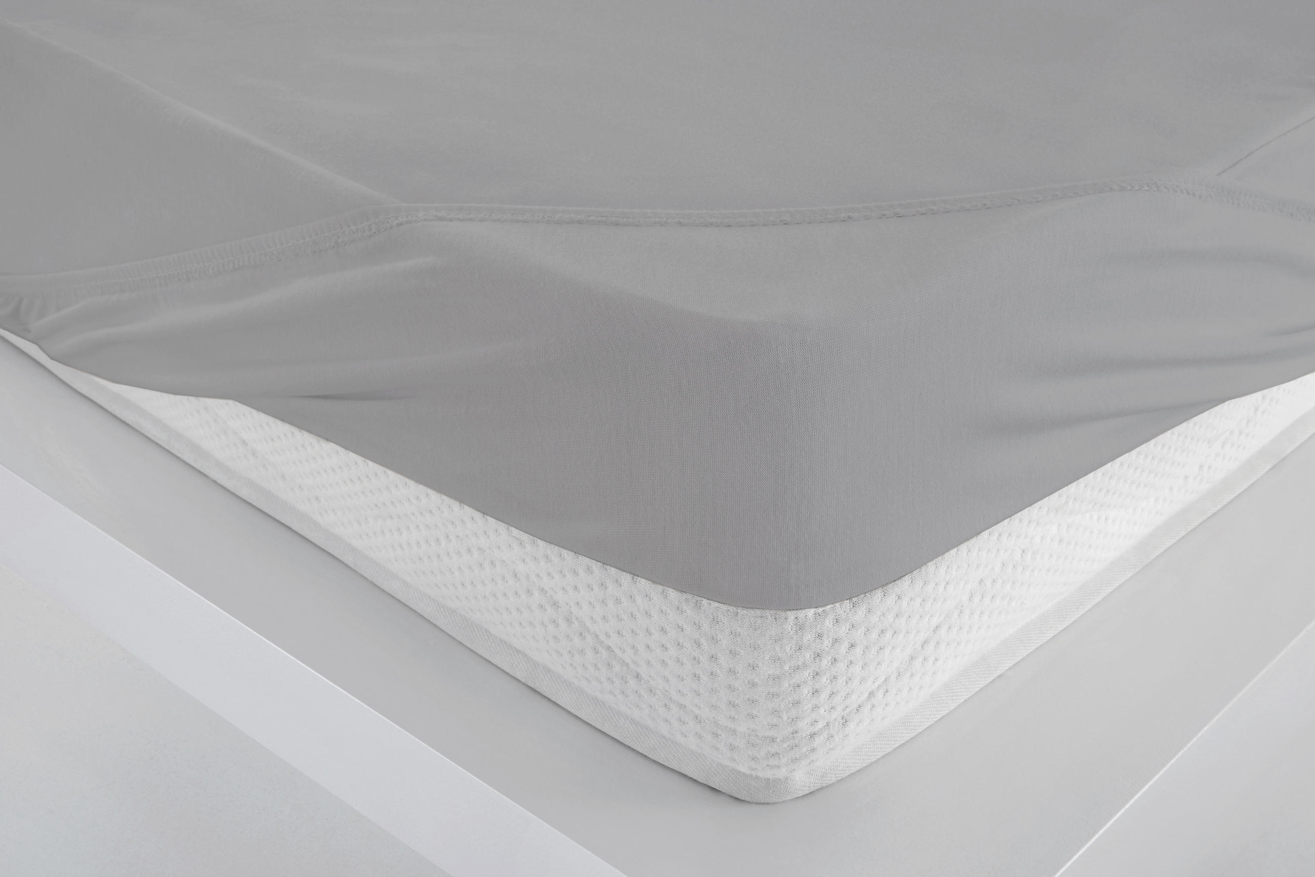 SPANNLEINTUCH 100/200 cm Jersey  - Grau, Basics, Textil (100/200cm)