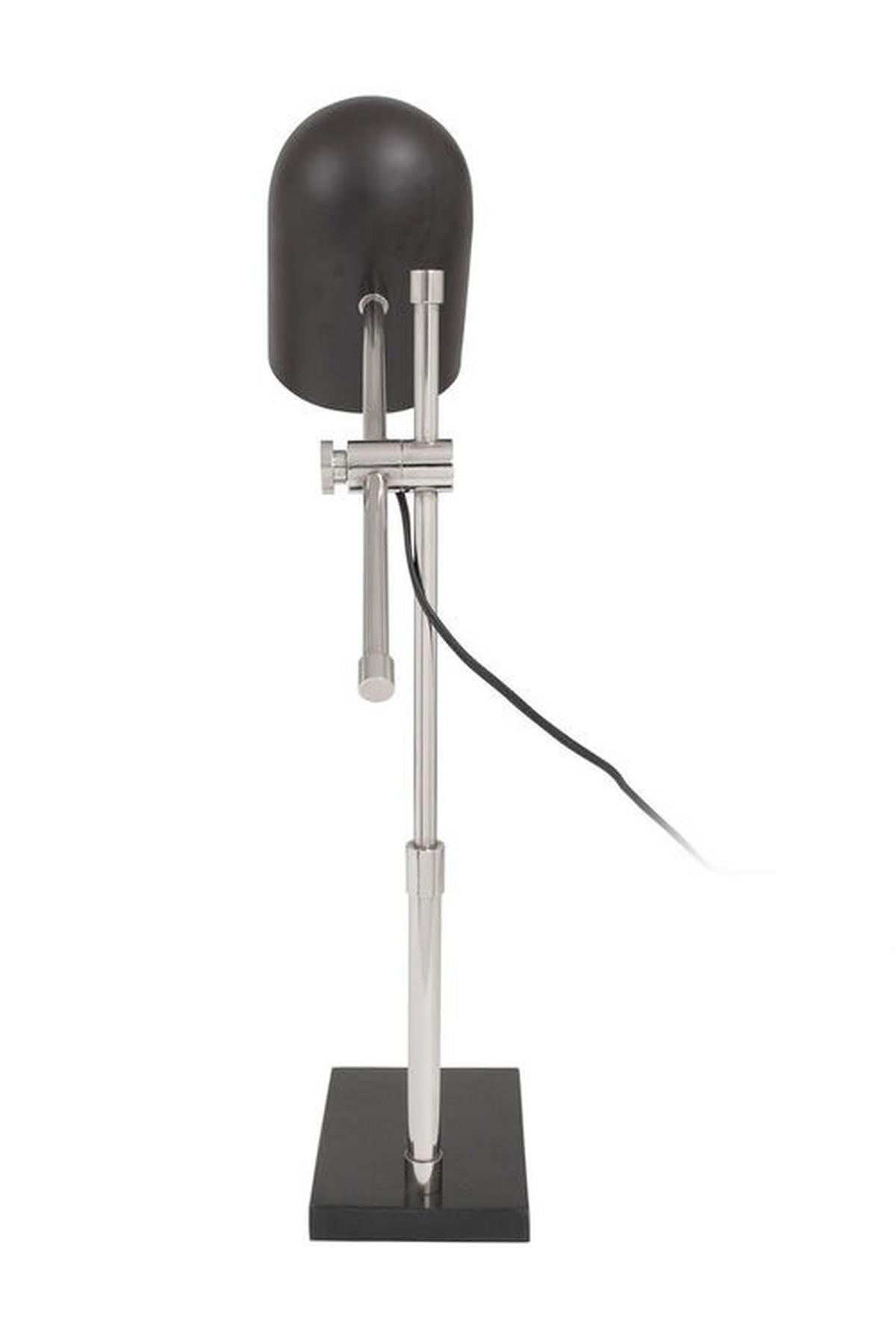 STEHLEUCHTE - Silberfarben/Schwarz, Design, Kunststoff/Stein (12/54/46cm) - Kayoom