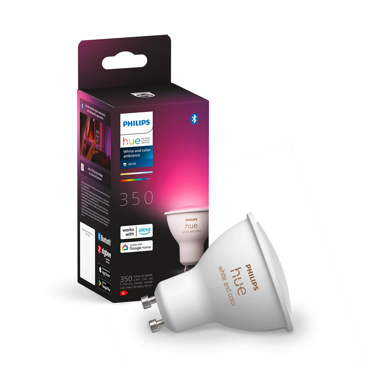 LED-LEUCHTMITTEL   GU10 4,2 W  - Weiß, Basics, Kunststoff (5/5,8cm) - Philips HUE