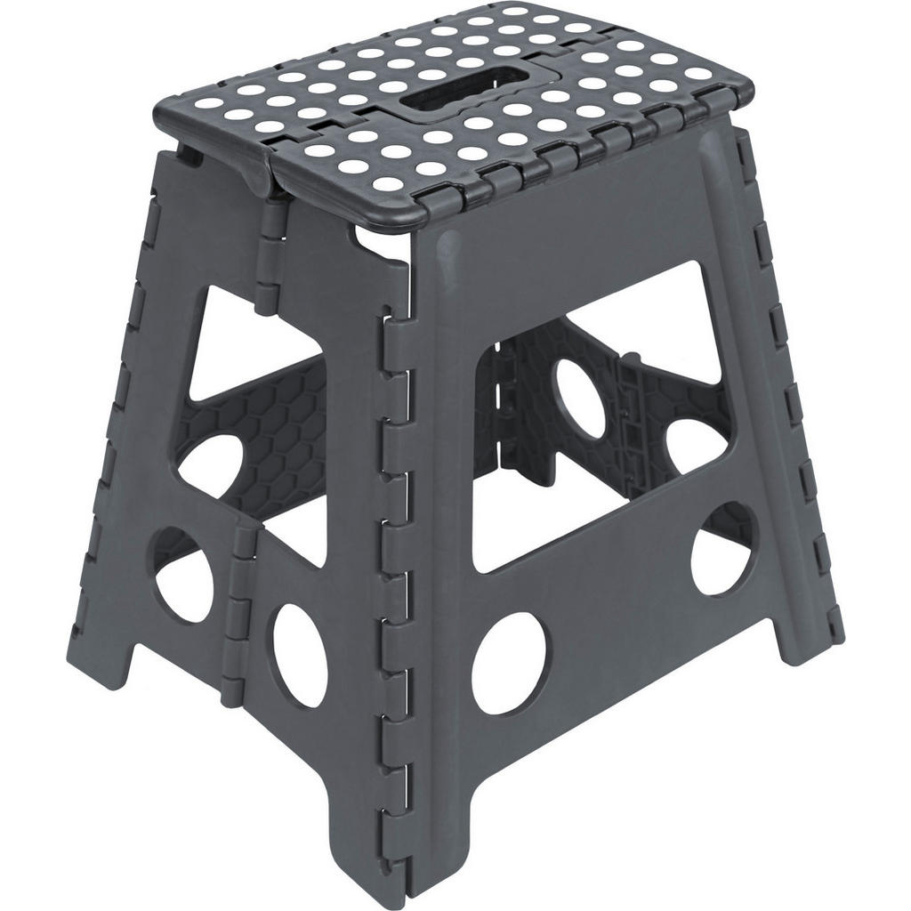 Tritthocker One Step XL Bis 120 Kg Anthrazit Klappbar