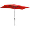 SLUNEČNÍK 150/250/270 cm - antracitová/červená, Basics, kov/textil (150/250/270cm)