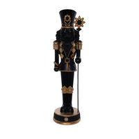 NUSSKNACKERFIGUR - Goldfarben/Schwarz, Trend, Kunststoff (10,5/10,5/38cm)