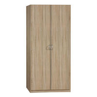DREHTÜRENSCHRANK Sonoma Eiche  - Silberfarben/Sonoma Eiche, Design, Holzwerkstoff/Kunststoff (91/197/54cm) - Boxxx