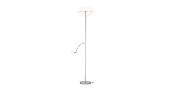 LED-DECKENFLUTER 40/180 cm    - Weiß/Nickelfarben, KONVENTIONELL, Kunststoff/Metall (40/180cm) - Dieter Knoll