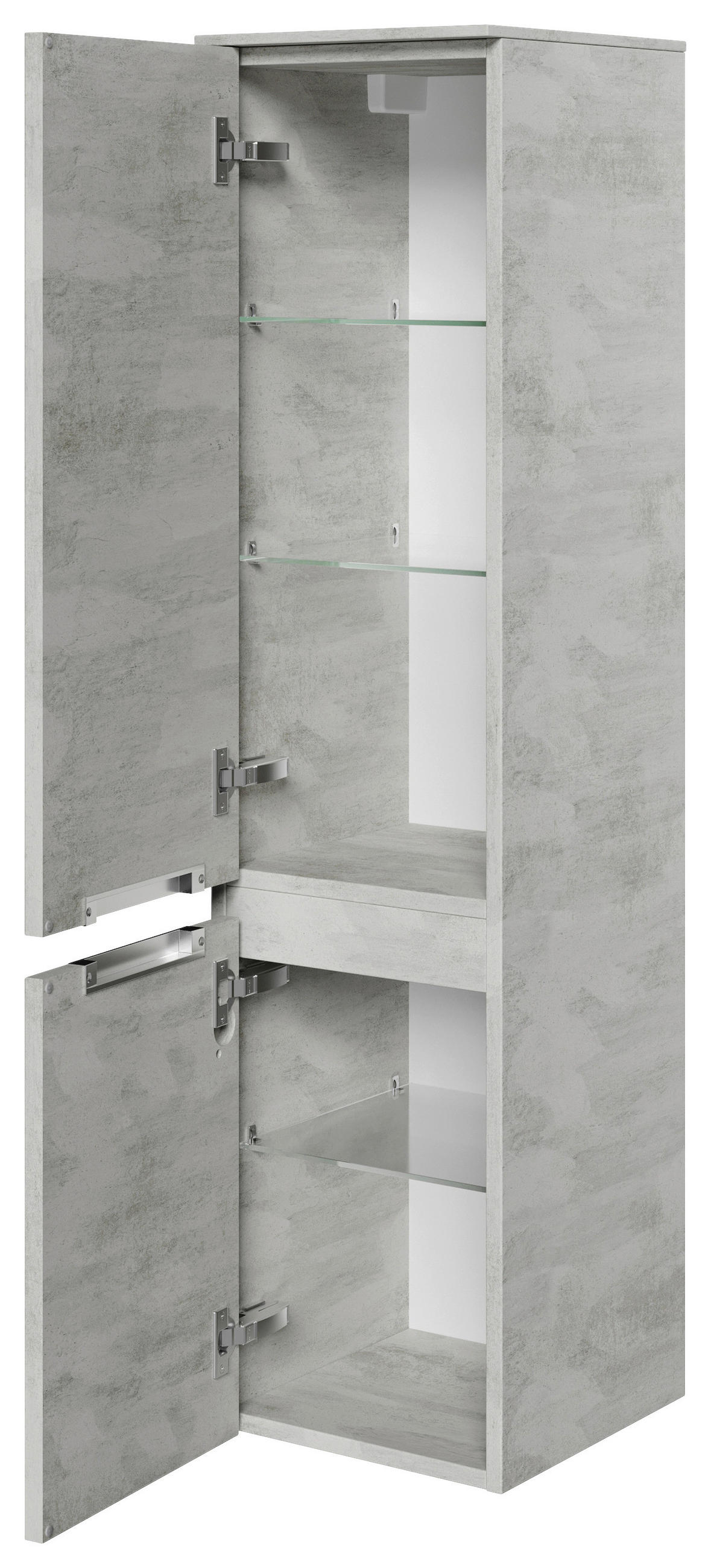 MIDISCHRANK 30/121/33 cm  - Weiß/Grau, KONVENTIONELL, Glas/Holzwerkstoff (30/121/33cm) - Pelipal