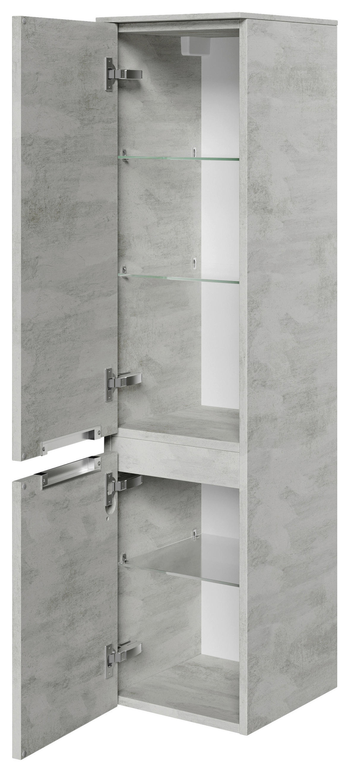 MIDISCHRANK 30/121/33 cm  - Weiß/Grau, KONVENTIONELL, Glas/Holzwerkstoff (30/121/33cm) - Pelipal