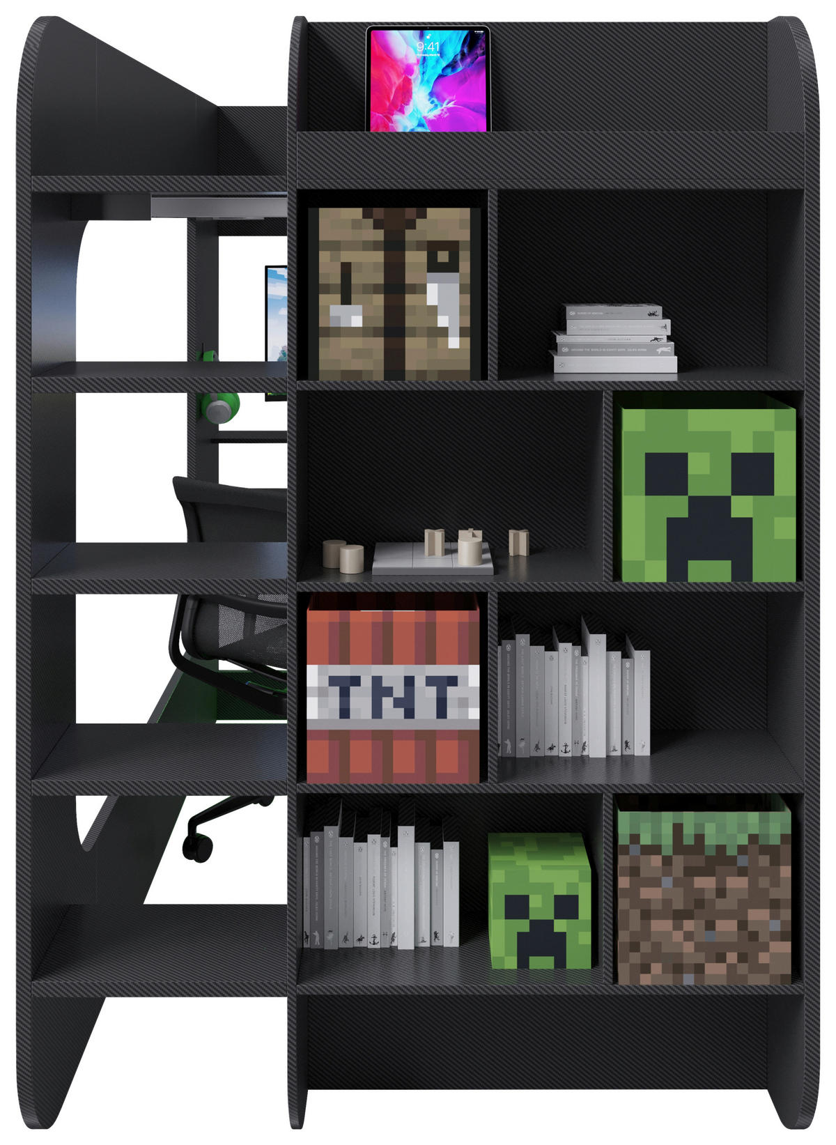 HOCHBETT 120/200 cm Schwarz Schwarz  - Schwarz, MODERN, Holz/Holzwerkstoff (120/200cm) - Minecraft