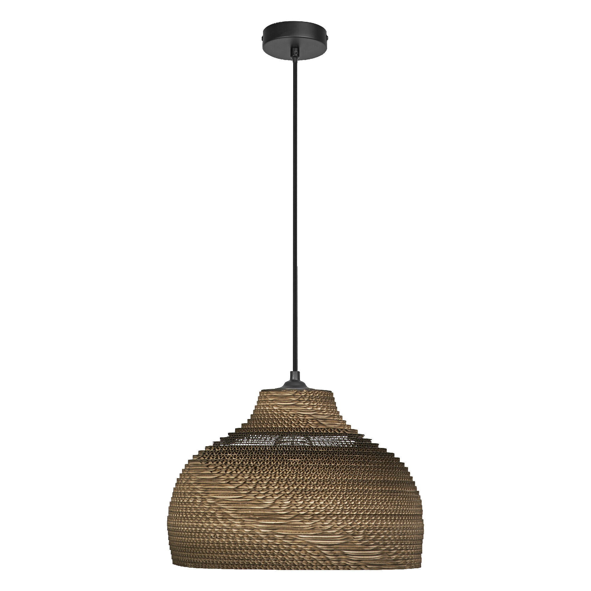 HÄNGELEUCHTE 36/132 cm  - Braun, Natur, Karton/Metall (36/132cm) - Osram
