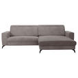 ECKSOFA inkl. Funktion Taupe Cord  - Taupe/Schwarz, KONVENTIONELL, Textil/Metall (290/178cm) - Cantus