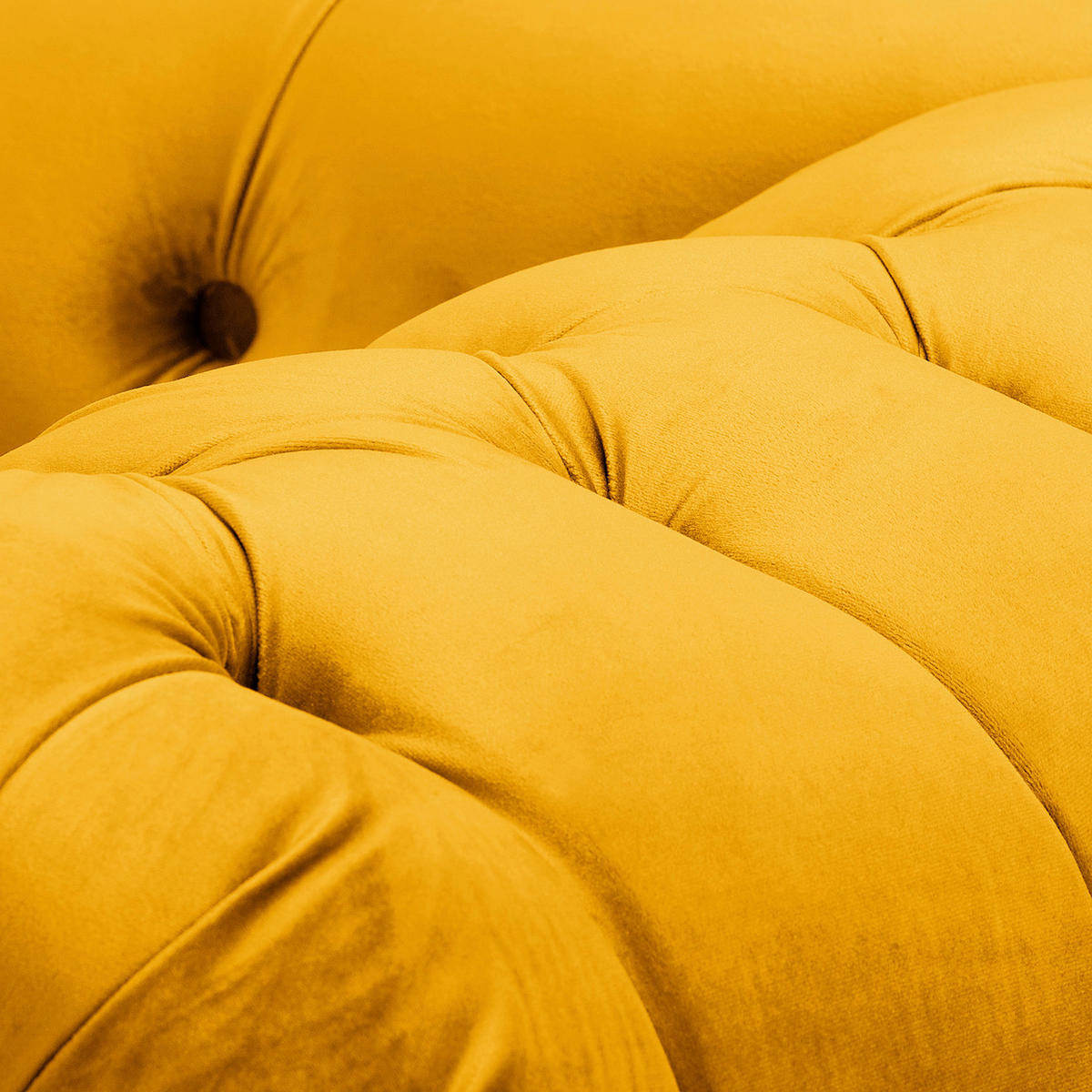 RÉCAMIERE Samt Senfgelb  - Senfgelb/Braun, Design, Holz/Textil (185/93/75cm) - Livetastic