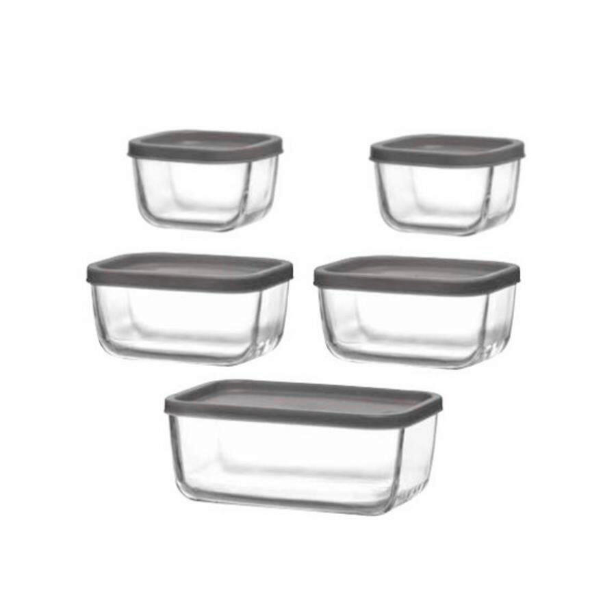 SET POSUDA ZA ČUVANJE NAMIRNI    - prozirno, Basics, staklo/plastika