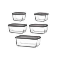 SET POSUDA ZA ČUVANJE NAMIRNI    - prozirno, Basics, staklo/plastika