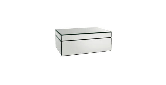 SCHMUCKBOX - Silberfarben, Basics, Glas/Holzwerkstoff (24,8/17,8/9,5cm) - Ambia Home