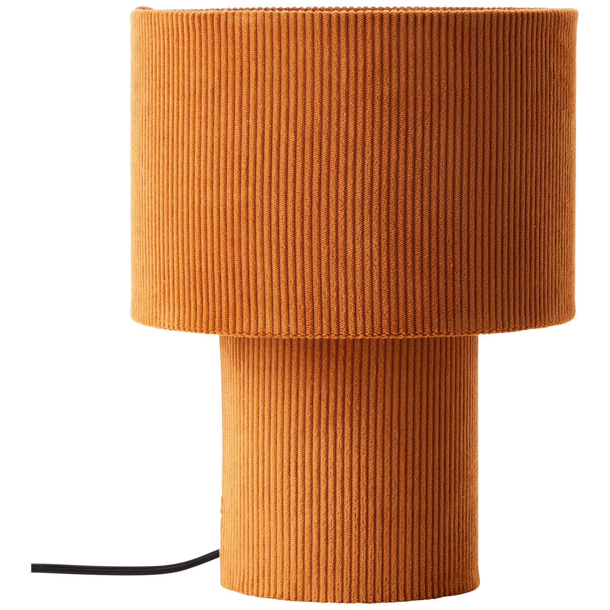 TISCHLEUCHTE - Dunkelgelb, Basics, Textil/Metall (23/30cm) - Brilliant