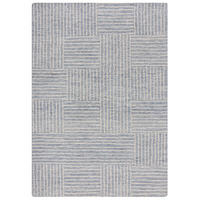 WOLLTEPPICH 80/150 cm ABSTRACT CHECK Blau  - Blau, KONVENTIONELL, Textil (80/150cm)