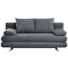 SCHLAFSOFA Flachgewebe Dunkelgrau  - Chromfarben/Dunkelgrau, Design, Kunststoff/Textil (196/74/90cm) - Carryhome