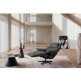 RELAXSESSEL in Leder Graublau  - Graublau/Schwarz, Design, Leder/Metall (92/79/82cm) - Dieter Knoll