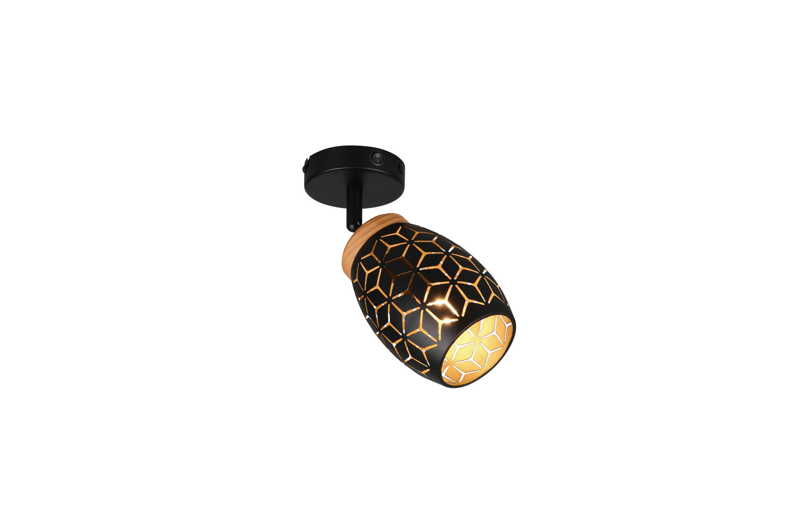 STRAHLER - Goldfarben/Schwarz, Trend, Holz/Metall (12/27cm)