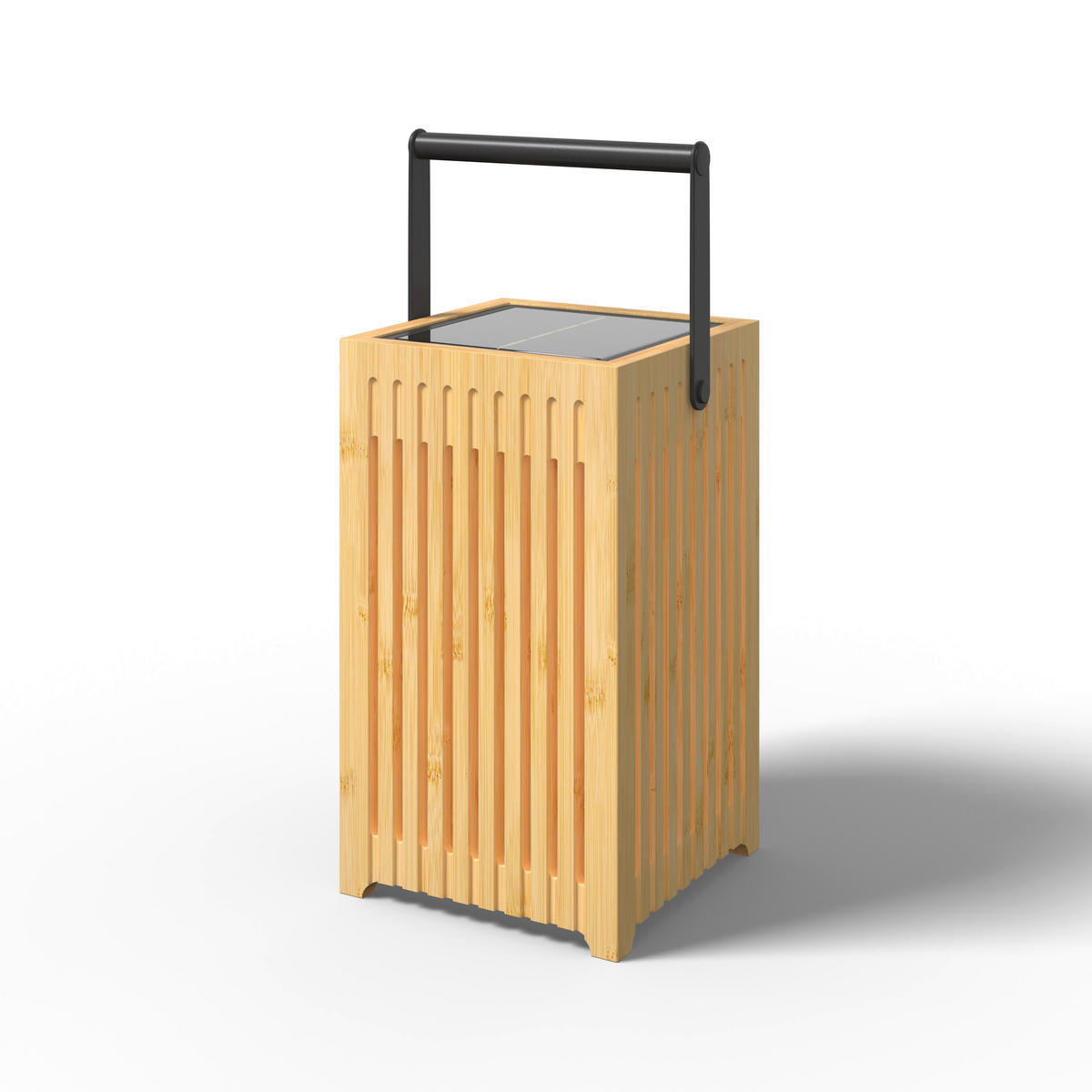 SOLÁRNE SVIETIDLO, 10/10/18 cm - čierna, Design, kov/drevo (10/10/18cm) - Ambia Garden