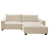 ECKSOFA Beige Cord  - Beige/Schwarz, MODERN, Kunststoff/Textil (282/192cm) - Livetastic