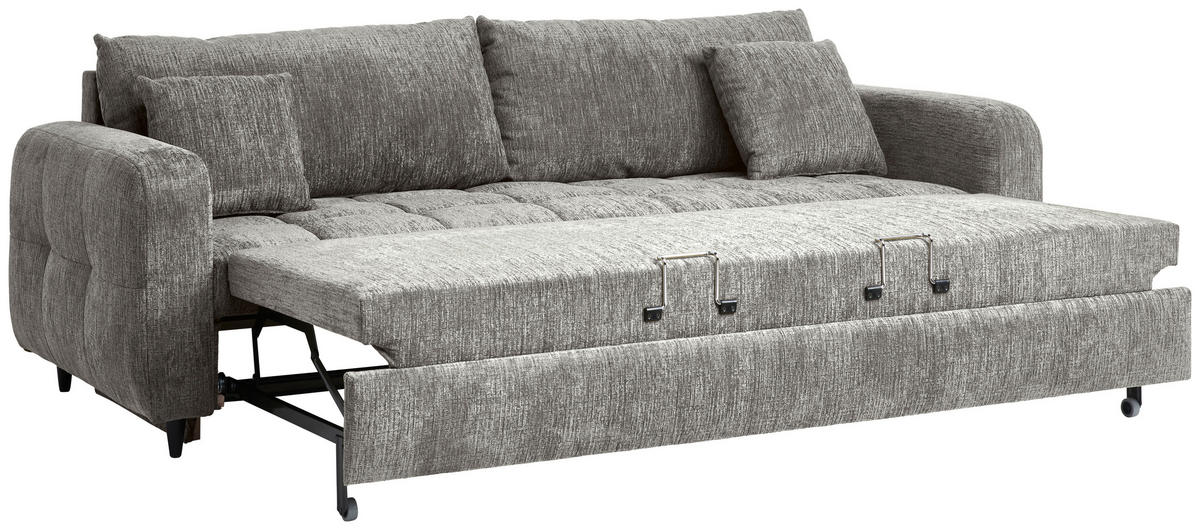 SCHLAFSOFA in Textil Dunkelgrau  - Dunkelgrau/Schwarz, Design, Holz/Textil (236/88/101cm) - Stylife
