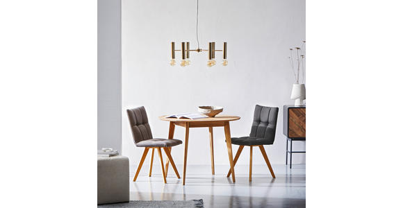 ESSTISCH 100/100/76 cm Echtholz  Holz rund Eichefarben  - Eichefarben, Design, Holz (100/100/76cm) - Cantus