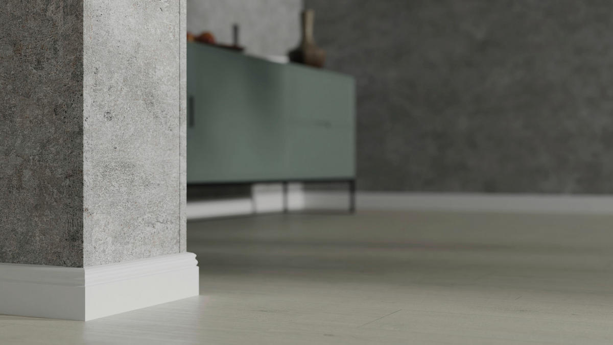 Winkelleiste grau - Grau, Design, Naturmaterialien (240/2.2/4.5cm) - Egger Holzwerkstoffe