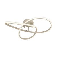 PLAFONIERĂ CU LED - culoare crom/nisipiu, Design, plastic/metal (55/55/15cm) - Novel