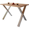 SCHREIBTISCH  in Silberfarben, Sonoma Eiche  - Silberfarben/Sonoma Eiche, Design (160/76/80cm) - MID.YOU