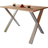 SCHREIBTISCH  in Silberfarben, Sonoma Eiche  - Silberfarben/Sonoma Eiche, Design (160/76/80cm) - MID.YOU