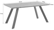 ESSTISCH 160/90/72,5 cm Schwarz, Eiche Artisan rechteckig  - Schwarz/Eiche Artisan, Basics, Metall (160/90/72,5cm) - MID.YOU