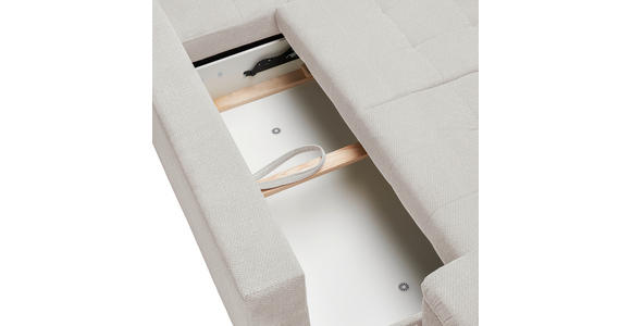 ECKSOFA  in Webstoff Weiß  - Schwarz/Weiß, KONVENTIONELL, Kunststoff/Textil (282/162cm) - Carryhome