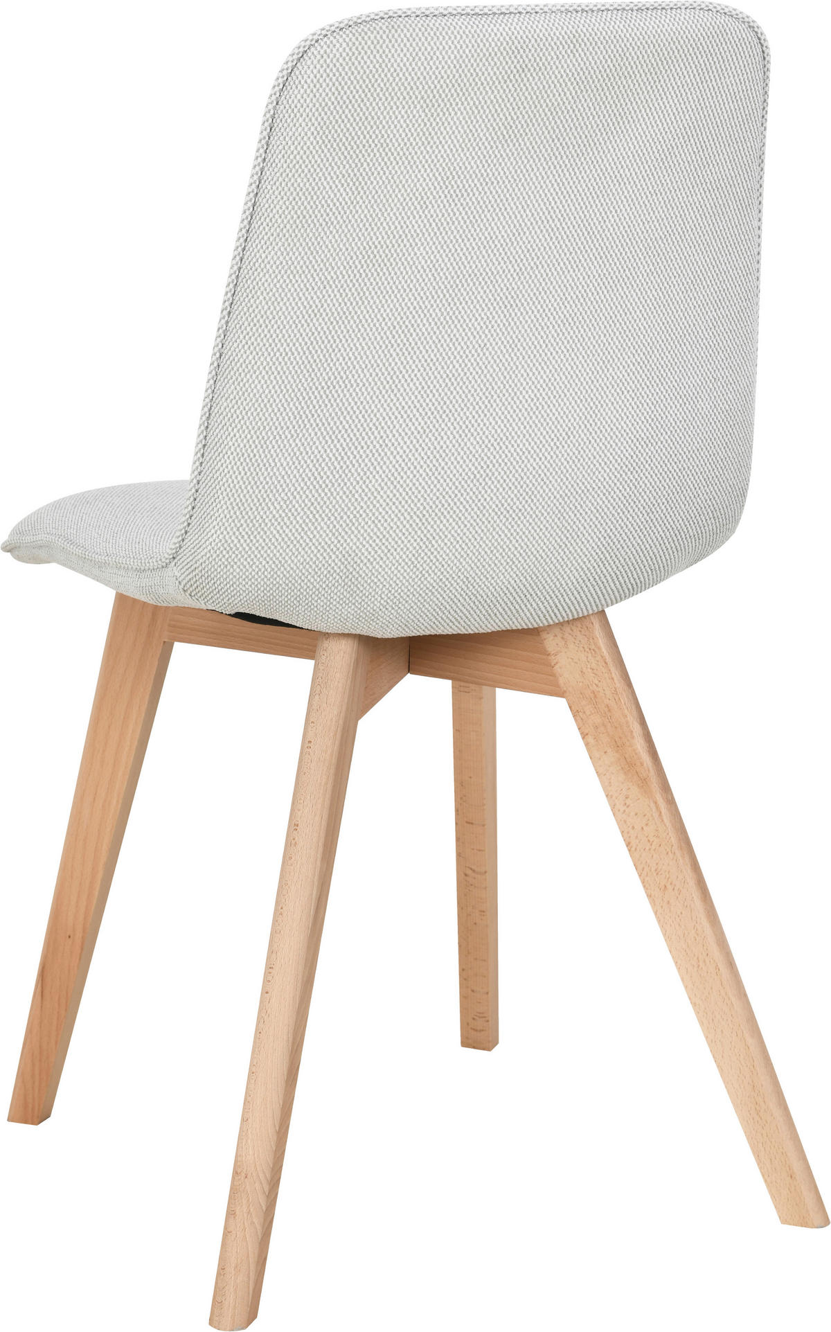 STUHL   Leinenoptik  Buchefarben, Hellgrau  - Buchefarben/Hellgrau, Modern, Holz/Textil (45/88/54cm) - Stylife