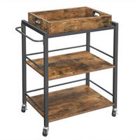ALLZWECKWAGEN in Schichtholz Braun, Schwarz  - Schwarz/Braun, Natur, Holzwerkstoff/Metall (72/40/86cm) - Boxxx