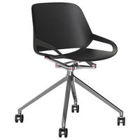 BESUCHERSTUHL Schwarz, Alufarben  - Schwarz/Alufarben, Basics, Kunststoff/Metall (50/72/52cm) - Aeris