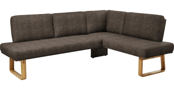 ECKBANK 280/174 cm in Braun, Eichefarben - Eichefarben/Braun, Design, Holz/Textil (280/174cm) - Dieter Knoll