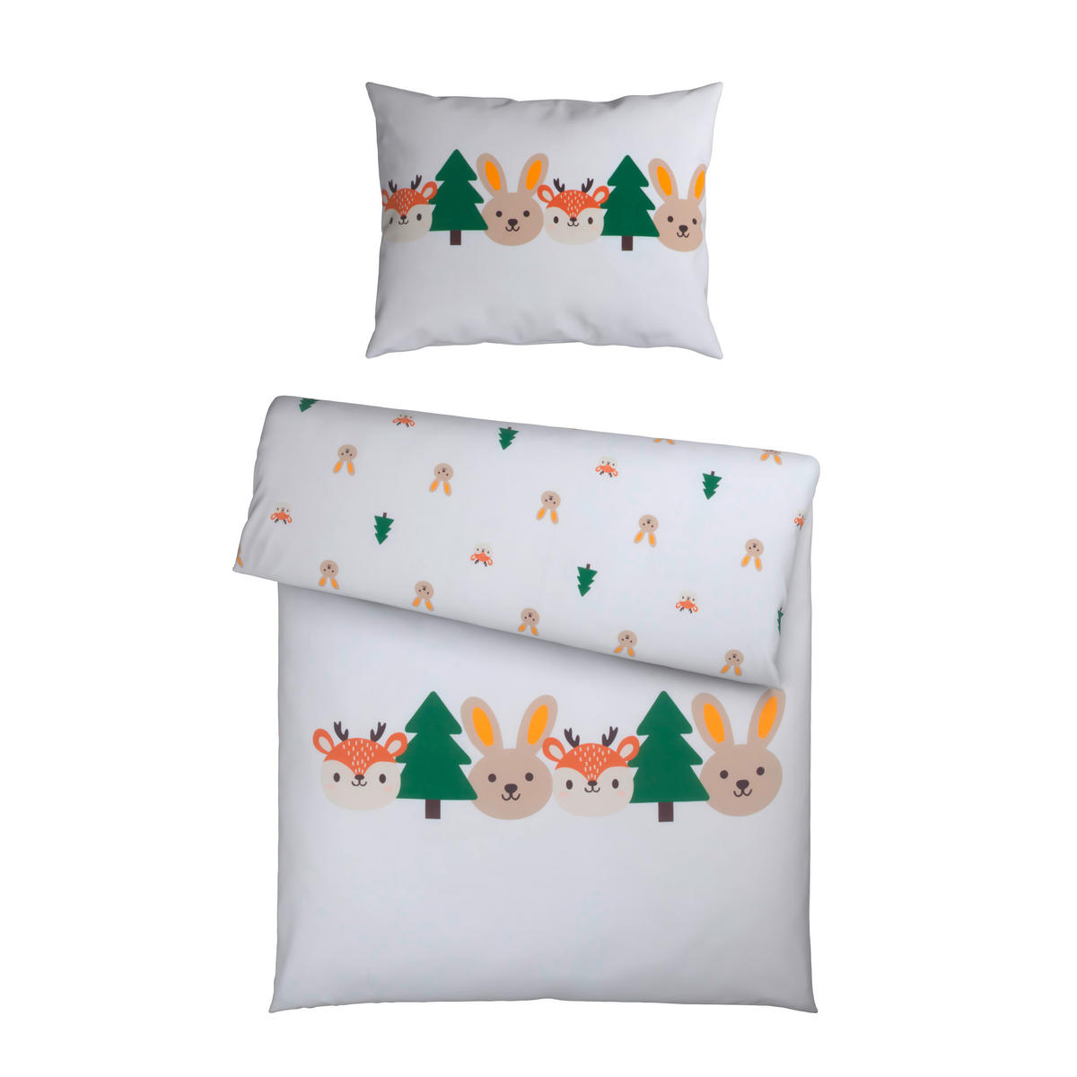 BABYBETTWÄSCHESET 100/135 cm  - Weiss/Beige, Basics, Textil (100/135cm) - Patinio