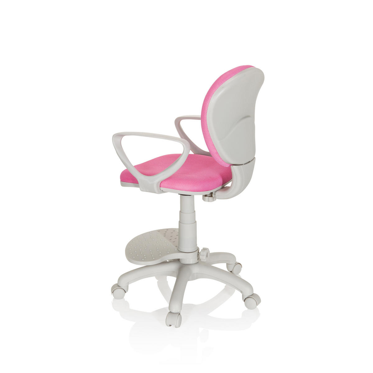 MLADINSKI VRTLJIVI STOL umetna masa siva, pink  - pink/siva, Basics, umetna masa (53/83-95/51cm) - MID.YOU